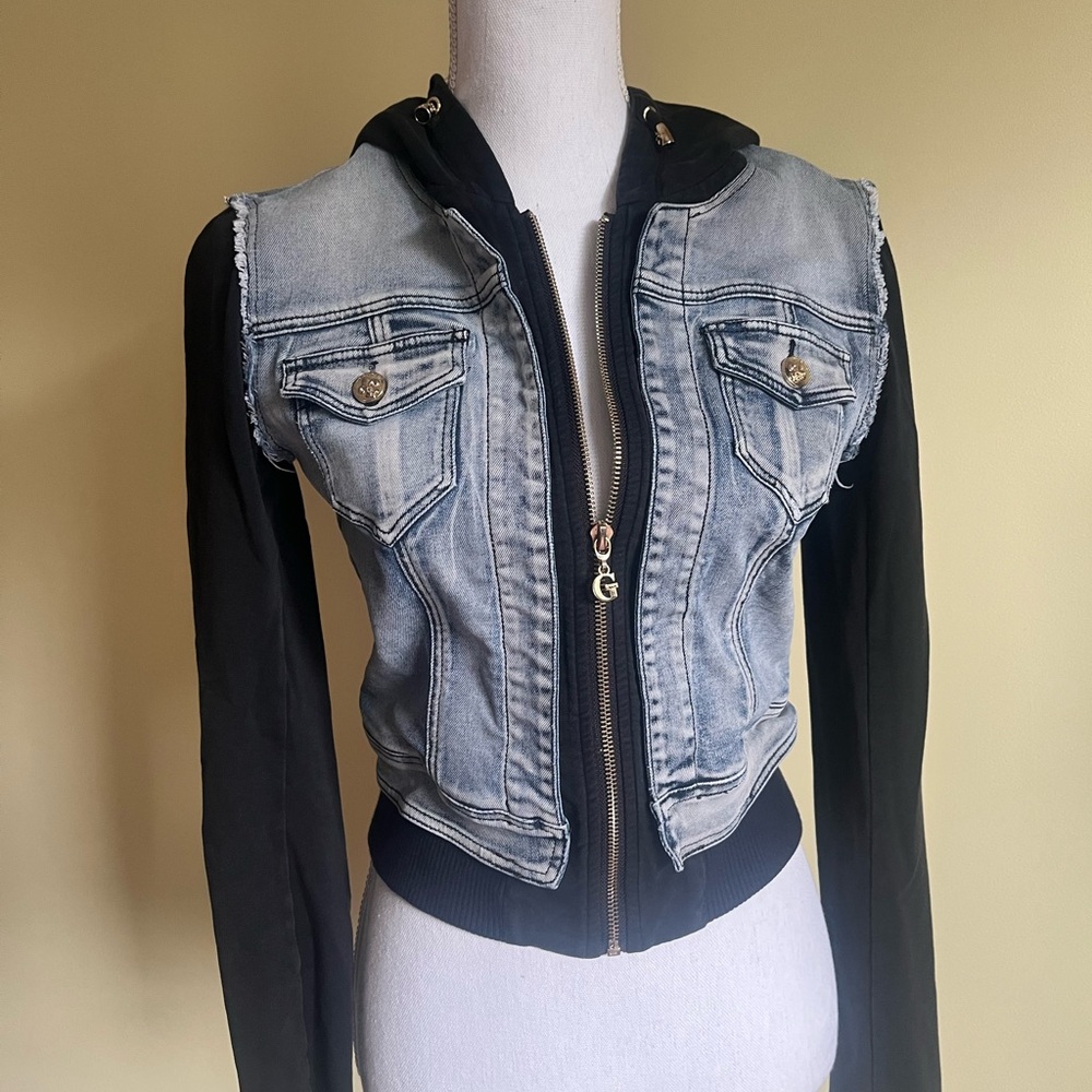 Denim and Black Women's Jacket